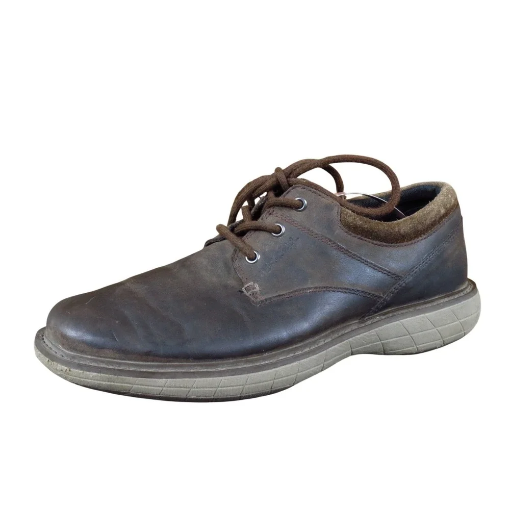 Merrell Black‎ Slate Mens Casual Oxford Shoes Size 8 Everyday Wear Brown Leather